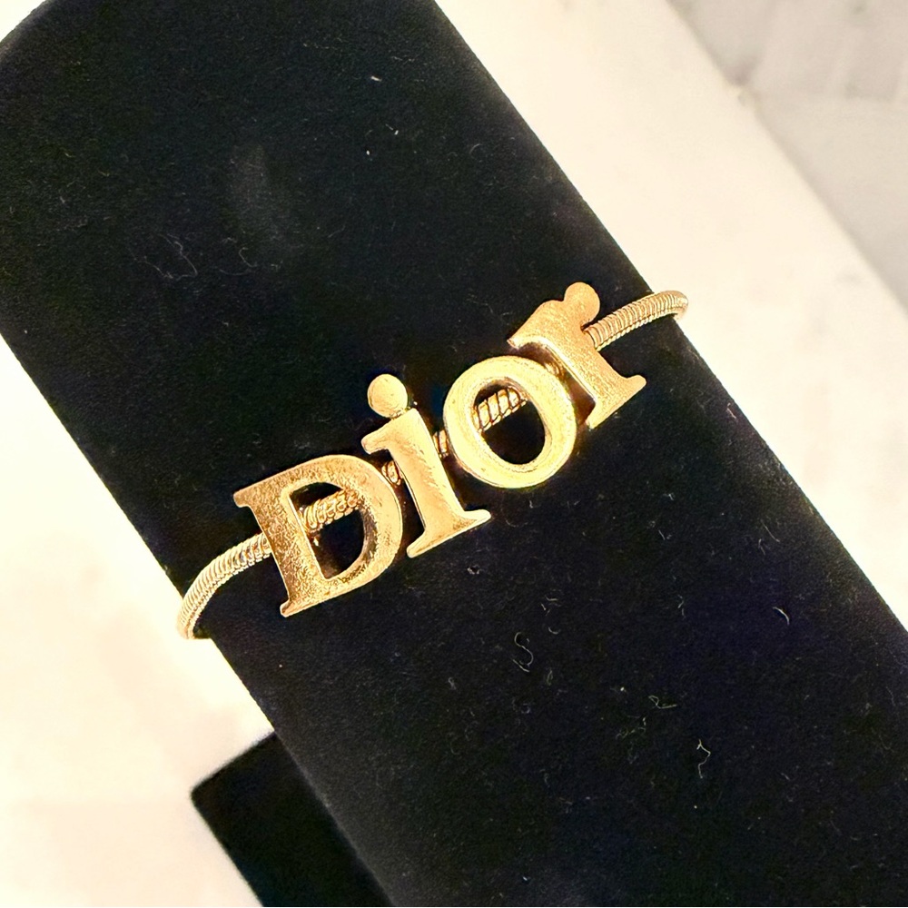 AUTHENTIC Dior Gold Logo Bracelet